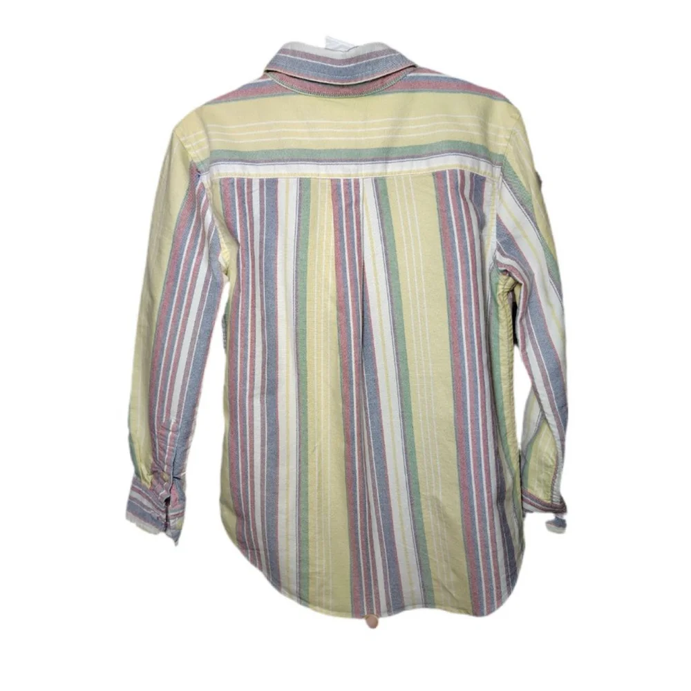 Polo Ralph Lauren Boys Button Down Shirt Size 6 Striped Multicolor Cotton Preppy